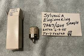 1204 Sylvania 7ab7 Loktal Style / Vacuum Tube Engineering Sample Labeled Vtg