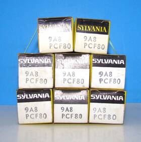 9a8-ecf80 Sylvania 9a8 Ecf80 Nos Lot 9 Radio Audio Amplifier Vintage Vacuum Tube Valve
