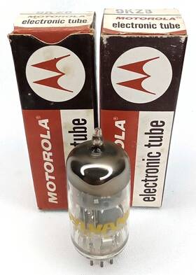 9kz8 Sylvania Mcm Electronic Tube With Original Box Set Of 2 Motorola 1950s