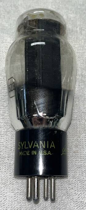 Cv1861 Sylvania 5z3 Hanging Filament Bottom Foil Getter Tested Good Tube