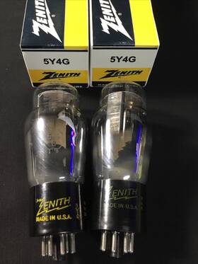 E.8094 Sylvania E8091 Matched Pair Zenith 5y4g Rectifier Radio Amp Vacuum Tubes
