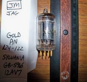 Sylvania Gb-5965 Strong Gold Pin Long Gray Plate O Getter Tube