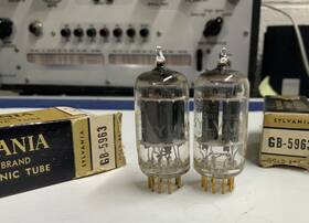 Gb-5963 Sylvania Gb5963 Pair Of Nos/nib Premiun 12au7 Ecc82 Preamp Vacuum Tube