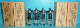 Sylvania Jan-chs-6c4 4 Tubes Black Plates D Getter