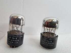 Jan-chs-6h6 Sylvania Vacuum Tube Gt/g Radio Electron Tubes Vintage Tested Well