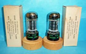 Jan-chs-6k6gt Sylvania 2 Tubes Tested Halo Getter Nos/nib