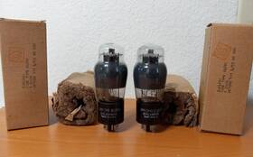 Jan-chs-6l6 Sylvania 2 Nos Jan-chs 6l6ga Black Plates D Getter Smoked Glass Tubes 1953