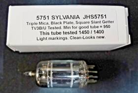 Sylvania Jhs5751 Jhs-5751 / 12ax7 Pre-amp Tube. Usa. Tested Strong And Balanced