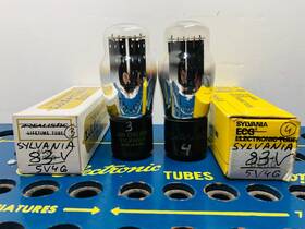 Nu-83v Sylvania Pair 83v Other Base 5v4g Foil Getter Tested Strong Tube
