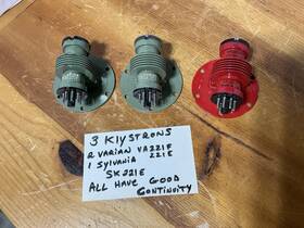 Sylvania Sk221e 3 Varian Reflex Klystron Tube Va-221f Va-221e Sk221-e Electron