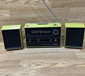 Trs-100gd Sylvania Vintage Ultra Rare Avocado Green Mcm Portable Am/fm Stereo