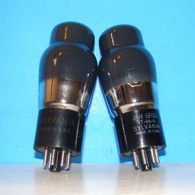 Vt-66-a Sylvania No 6f6g Vintage Radio Audio Vacuum 2 Tube Valve Tested St Shape 6f6gt