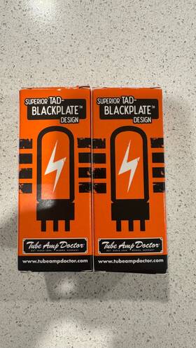El34-str Tad Factory Matched Pair Tube Amp Doctor El34 6ca7 Red Base