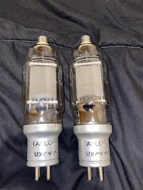 Uxcv11 Taylor Lot Of 2 Vacuum Tubes Transmitting Triode Air Cooled Power Output