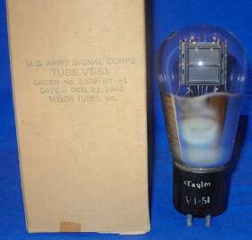 Vt51 Taylor Nos Nib / 841 Globe Triode Vacuum Tube