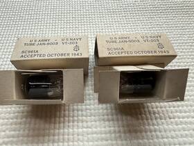 Technical Devices Corp. Jan-9003 Jan 9003 Vt-203 Vacuum Tubes 2 Us Army Navy 1943 Military Tested Vintage Lot