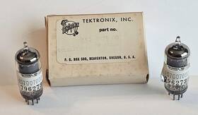 Tektronix 157-0078-00 Vintage Selected Matched Pair 12au6 Vacuum Tubes Nos Box