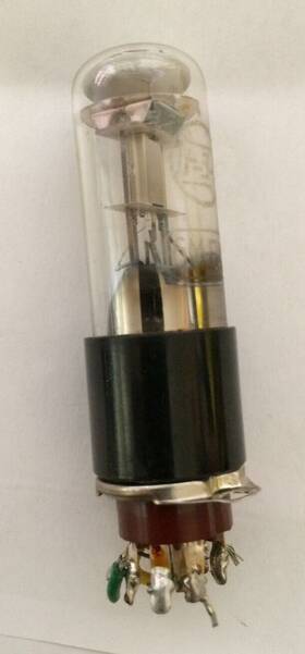 6me10 Toshiba Vintage Mini Glow Magic Eye Vacuum Tube With Socket Tested