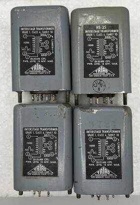 Hs-25 Triad A Set Of Four Vintage Interstage Transformers