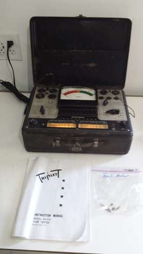 3413-a Triplett Tube Tester - Powers On Needs Meter Parts/repair Manual