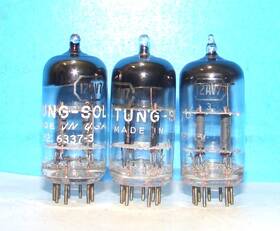 Tung-sol 12av7-5965 12av7 Tung-sol Radio Amplifier Electron Audio Vacuum Tubes 3 Valves Tested 5965