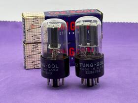 12sn7gtb Tung-sol 2 Tubes Clear Glass D Getters Gray T Plates Tested Nos
