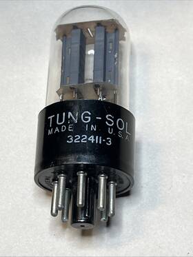 Tung-sol 322411-3 Vintage Tung-sol 6sn7 Gray Plates D Getter Tested Good