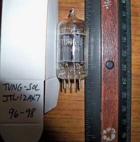 Jtl-12ax7 Tung-sol Strong Long Gray Plate Angled D Getter / Ecc83 Tube - 96/98