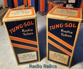 Ts-201a Tung-sol Radio Tubes Early Triode Pair Unverified Clean Silvering