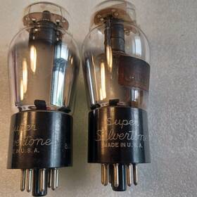 St-14 Tung-sol Usa Qty Two 2 Tv7d/u Re-test Date Matched 1948 6v6g Tubes Glass