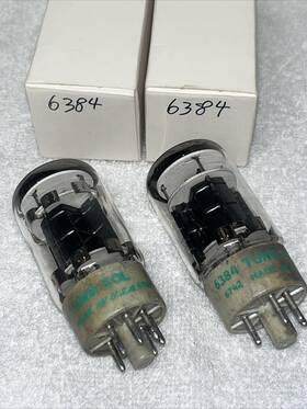 Jan-ctl-6384 Tungsol Pair Nos Bendix Jan Ctl 6384 Military Power Tubes Rare