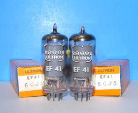 6cj5-ef41 Ultron 6cj5 Ef41 Nos Radio Audio Amplifier Vintage Vacuum Tubes 2 Valves Germany