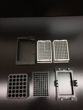 96al14 Unbrendet 902265 Plate Holder Pn Aluminum 96 Well Cooling Chamber Lot