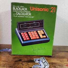 Unisonic 21 372374148580 Deluxe Mini Blackjack Computer Console With Calculator