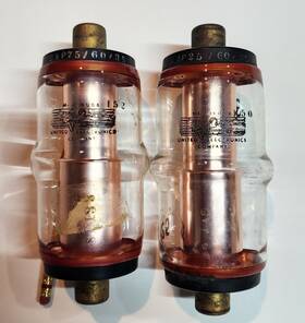 Cap75 United Vintage Vacuum Tubes 2ea Electronics Company Cap75/60/35