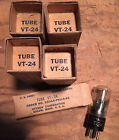 Vt-24 Vt24 Various Lot Of 5 Nos Tubes Untested As-is Nr Free Ship
