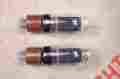 Vt-25a Sylvania Two 10 Long Black Plate Wartime Mfr Matching Pair Equ