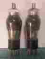 Cv613 Vt-58 Wards Super Airline Matched Pair Of Type 58 Smoked Glass Vacuum Tubes