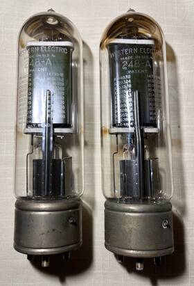 248-a Western 87687 Pair 2 Of Uncommon Electric Triodes Tested/working