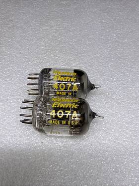 100793074 Western Electric Pair Of 407a Vacuum Tube Black Nos