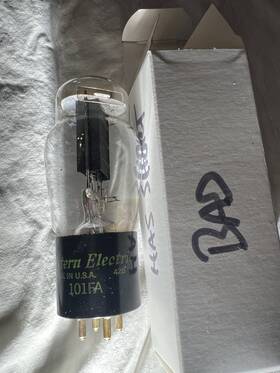 101fa Western Electric Vintage Tube - Bad / Has Short For Display Only