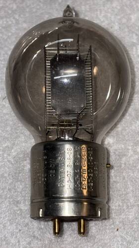 102dw Western Electric Metal Base Tennis Ball Vacuum Tube Tested Good