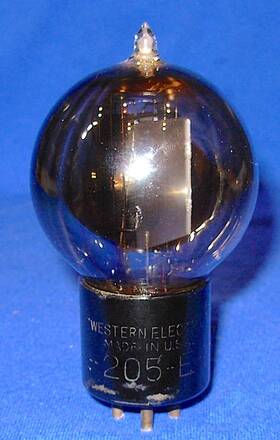 Western Electric 205e Good Engraved Base Vacuum Tube