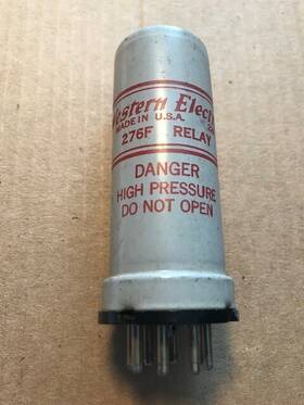 276f Western Electric Relay Hermetically Sealed Pressure Used Qty 1