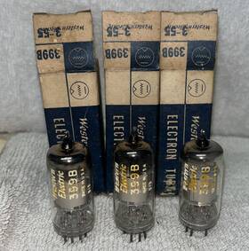 399b Western Electric Lot Of 3 Nos Vacuum Tubes 399 All Tested 100% Matched Date