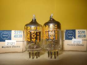 6ak5 Western Electric 403b 5591 Nib Nos 1952 Matched Pair 5% Good Life 5654 Sub