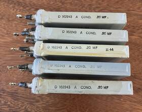 D-162243a Western Electric 5 Tube Era Cond Capacitors .2 .20 Mf Uf 600v
