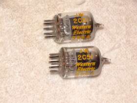 Jw-396a Western Electric 2 X 2c51 Tubes Black -d Very Strong 1954 Mil Specs