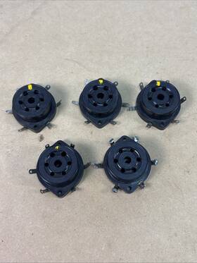 Ks-8132 Western Electric Vintage Lot Of 5 6-pin Vacuum Tube Sockets Guaranteed