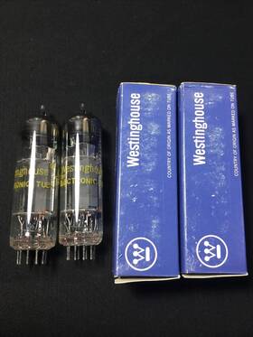 9.8190 Westinghouse 9.8189 Matched Nos Pair 6bm8 Ecl82 Japan Audio Vacuum Tubes